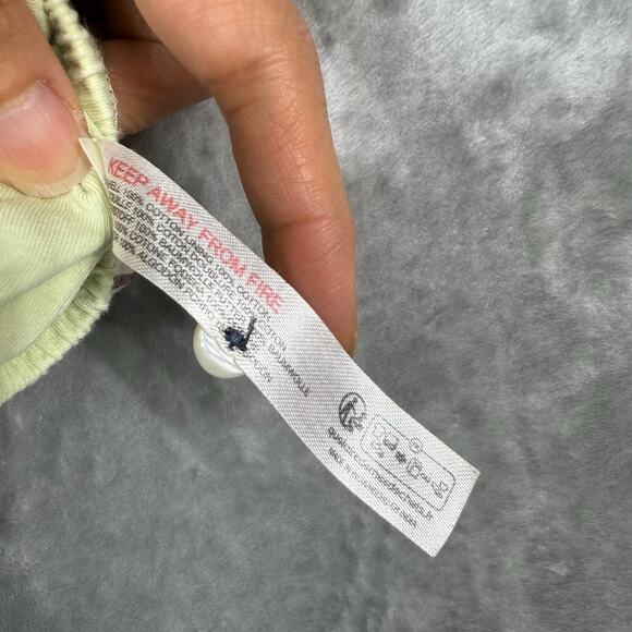 Anthropologie Strapless Crop Boxer Top and Skirt Set XL Green Striped Beachy - Picture 9 of 16